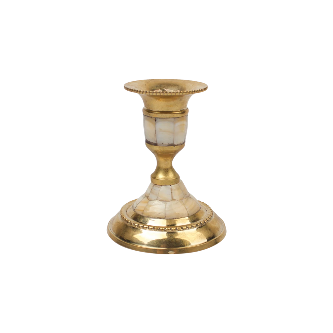 À La Accessories Mother Of Pearl Candle Holder 3 À La Accessories Mother Of Pearl Candle Holder