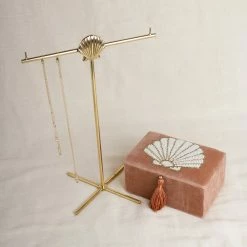 À La Velvet Shell Box, Terracotta Accessories 7 À La Velvet Shell Box, Terracotta Accessories