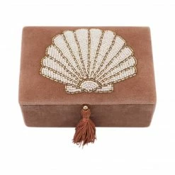 À La Velvet Shell Box, Terracotta Accessories
