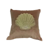 À La Accessories Shell Velvet Embroidered Cushion