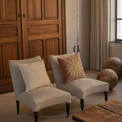 À La Daisy Velvet Embroidered Cushion Accessories