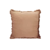 À La Terracotta Fringe Linen Cushion