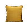 À La Accessories Mustard Fringe Linen Cushion