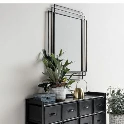 Nordal Art Deco Mirror, Black Accessories