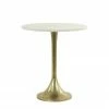 Copper & Plush Furniture Rickerd Side Table, White Marble 1 Copper & Plush Furniture Rickerd Side Table, White Marble