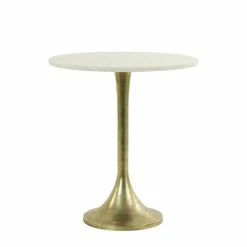 Copper & Plush Furniture Rickerd Side Table, White Marble