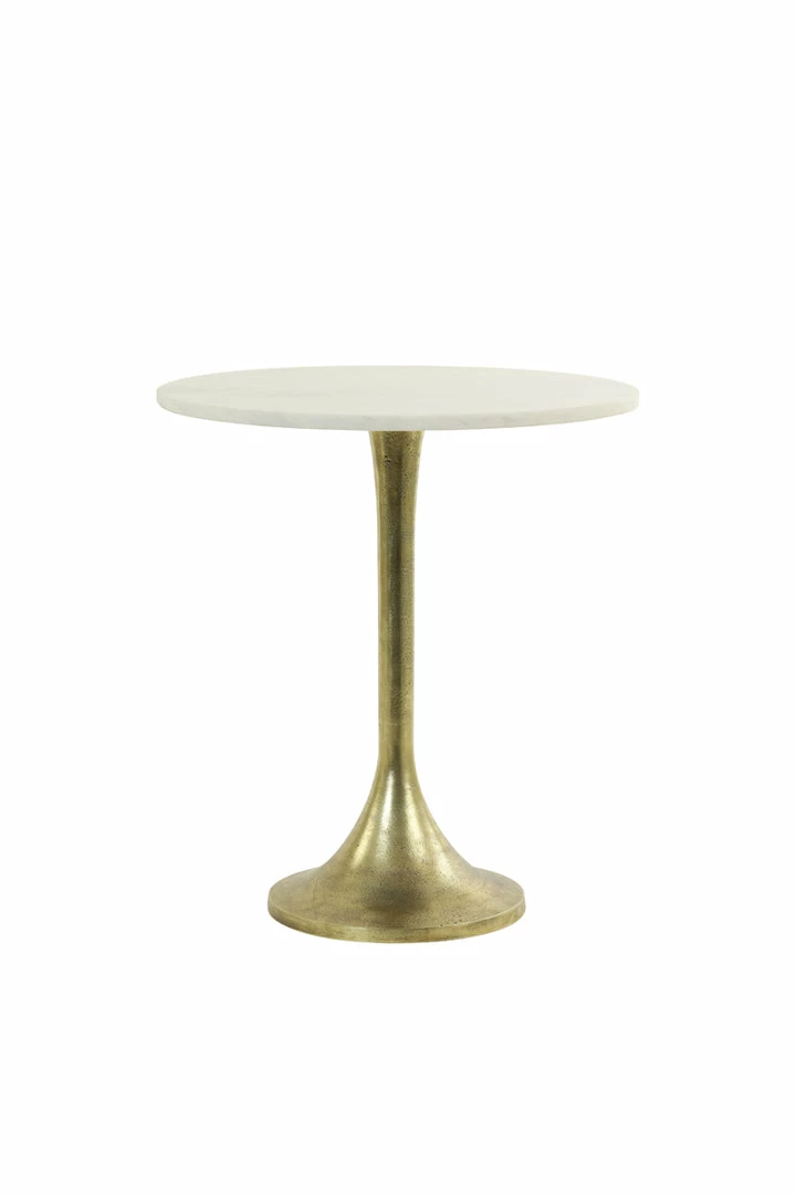 Copper & Plush Furniture Rickerd Side Table, White Marble 3 Copper & Plush Furniture Rickerd Side Table, White Marble