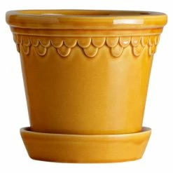 Bergs Potter Accessories Copenhagen Plant Pot, Yellow