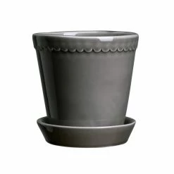 Bergs Potter Helena Plant Pot, Pearl Grey Accessories
