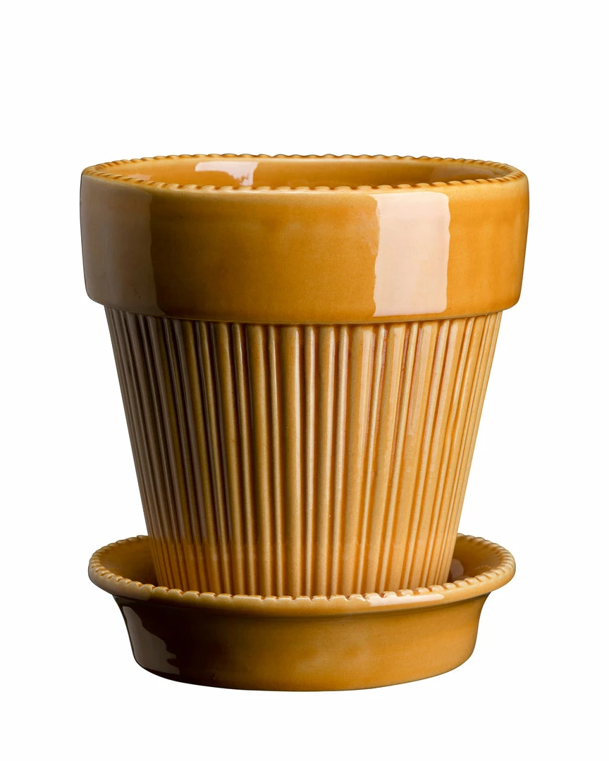 Bergs Potter Simona Plant Pot, Yellow 3 Bergs Potter Simona Plant Pot, Yellow