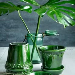 Bergs Potter Accessories Copenhagen Plant Pot, Green 7 Bergs Potter Accessories Copenhagen Plant Pot, Green