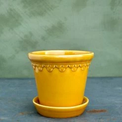 Bergs Potter Accessories Copenhagen Plant Pot, Yellow
