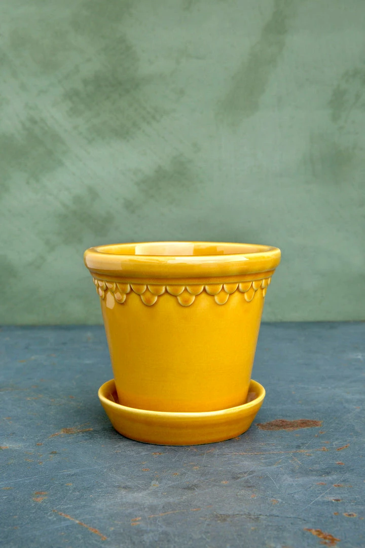 Bergs Potter Accessories Copenhagen Plant Pot, Yellow 4 Bergs Potter Accessories Copenhagen Plant Pot, Yellow