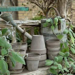 Bergs Potter Accessories Simona Plant Pot, Grey