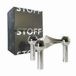 STOFF Accessories Nagel Chrome Candle Holder
