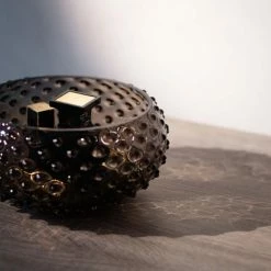 Klimchi Accessories Black Smoke Hobnail Bowl