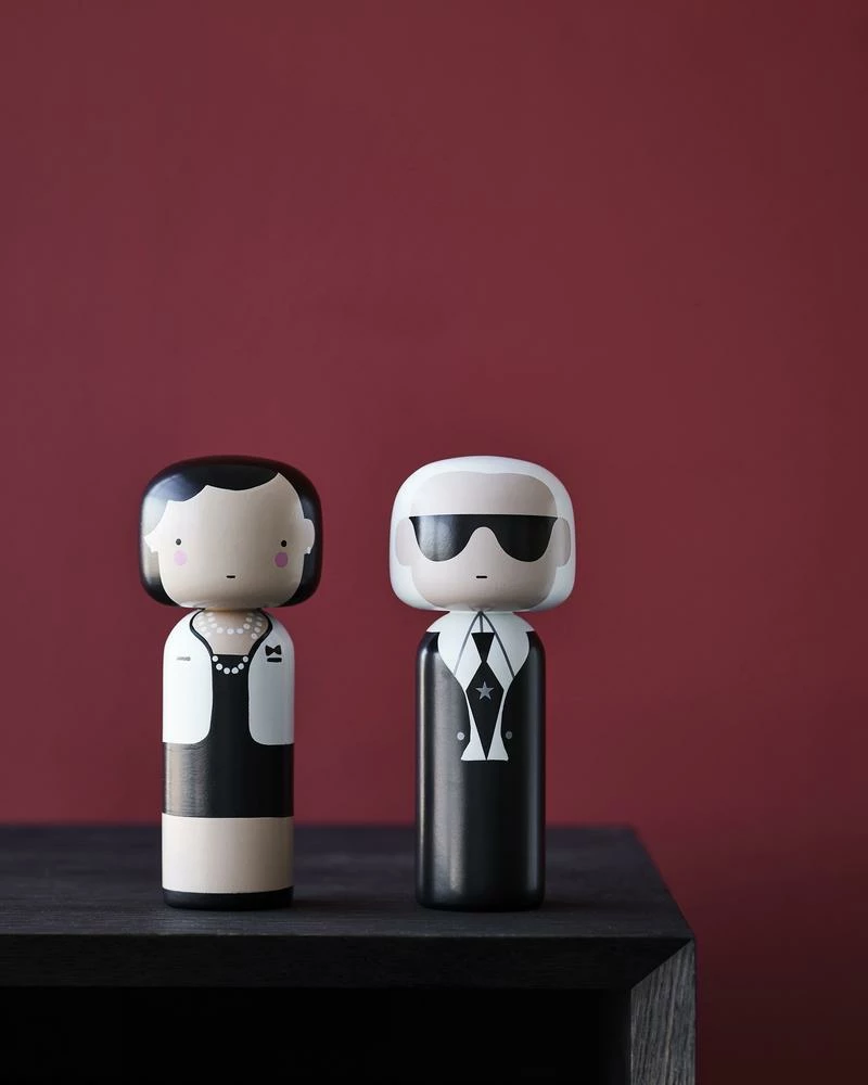 Copper & Plush Coco Chanel Wooden Kokeshi Doll Accessories 4 Copper & Plush Coco Chanel Wooden Kokeshi Doll Accessories