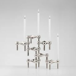 STOFF Accessories Nagel Chrome Candle Holder