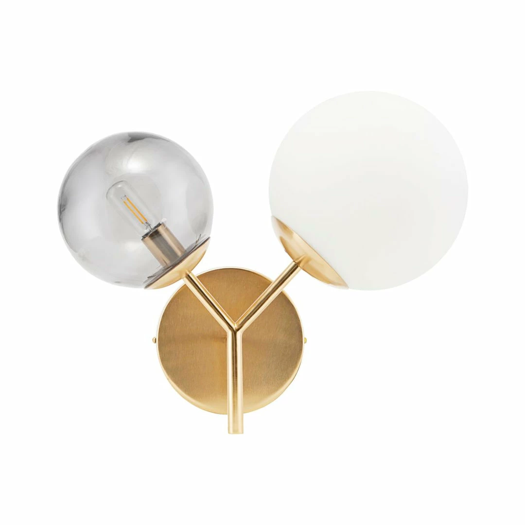 House Doctor Twice Wall Lamp, White & Grey 3 House Doctor Twice Wall Lamp, White & Grey